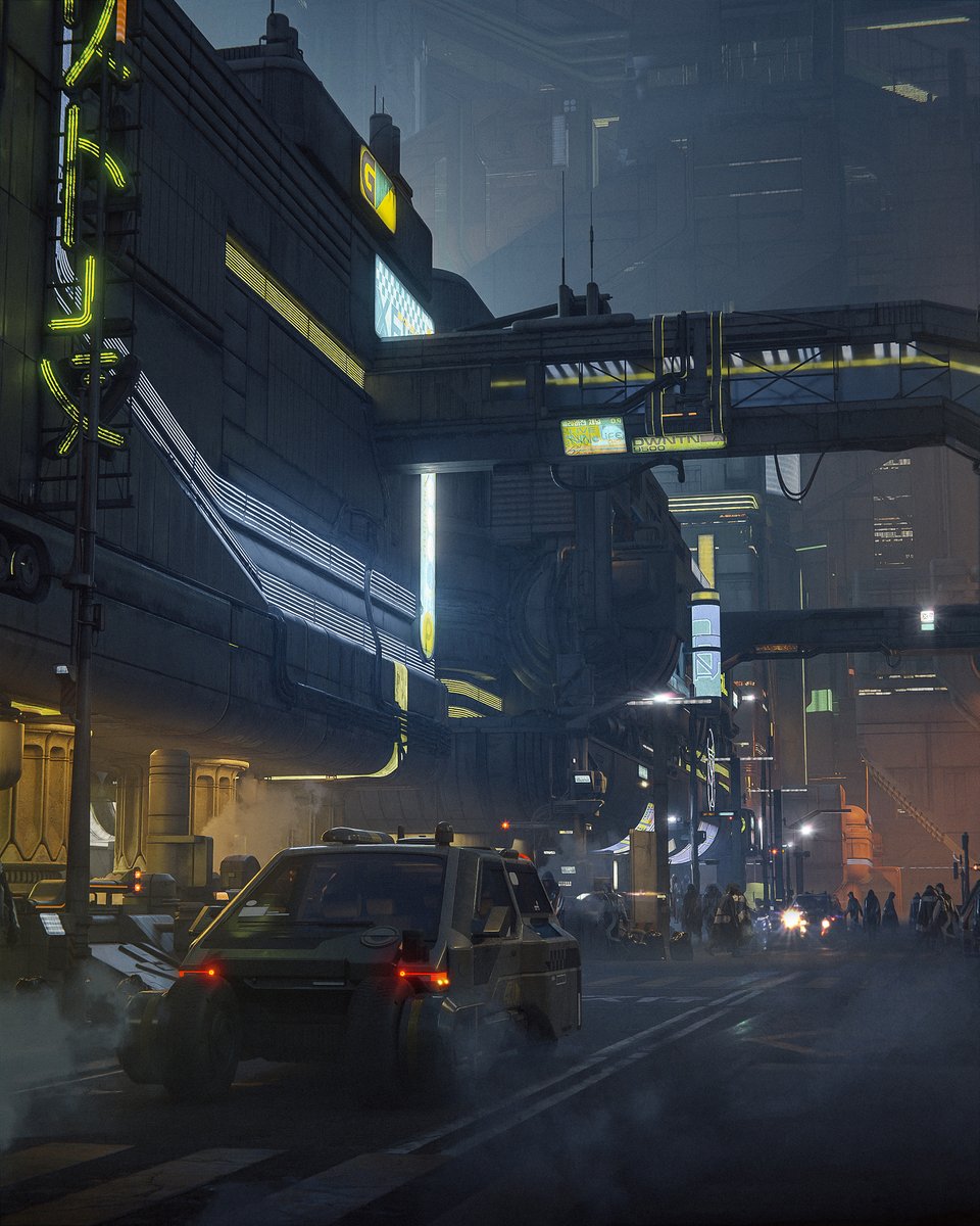 BMS cyberpunk progress  #cyberpunk #conceptart #blender #scifiart <a href="/bigmediumsmall_/">BigMediumSmall</a>