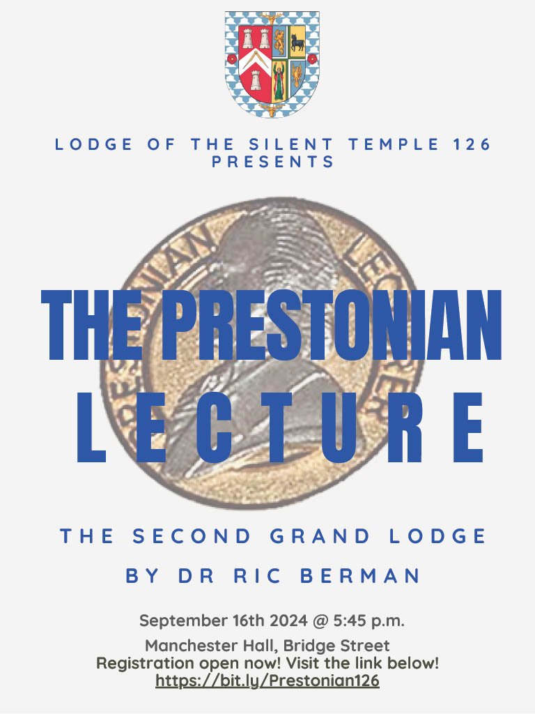 Join us for the Prestonian Lecture at Manchester Hall on September 16th!  This prestigious event promises insightful discussions and thought-provoking ideas and is open to ALL MASONS.

bit.ly/Prestonian126

#Freemasons #education #learning #unitedgrandlodgeofengland