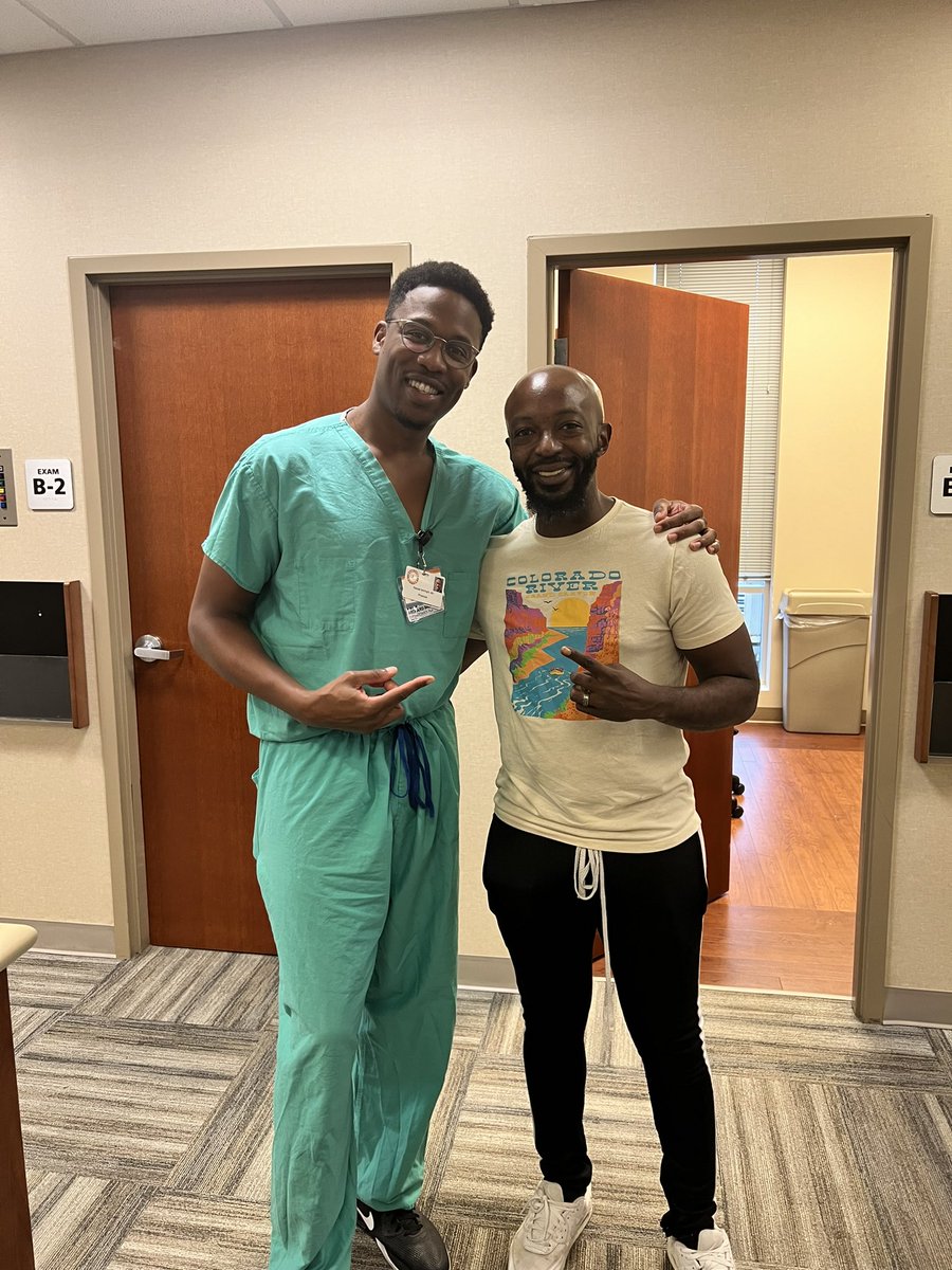BentleyKoup's tweet photo. @madmiles #shoutout to my Surgeon for taking care of me!! Forgot to mention he is a young back man 🙏🏾  This what #BlackJobs looks like too! https://t.co/psZzD0WICW