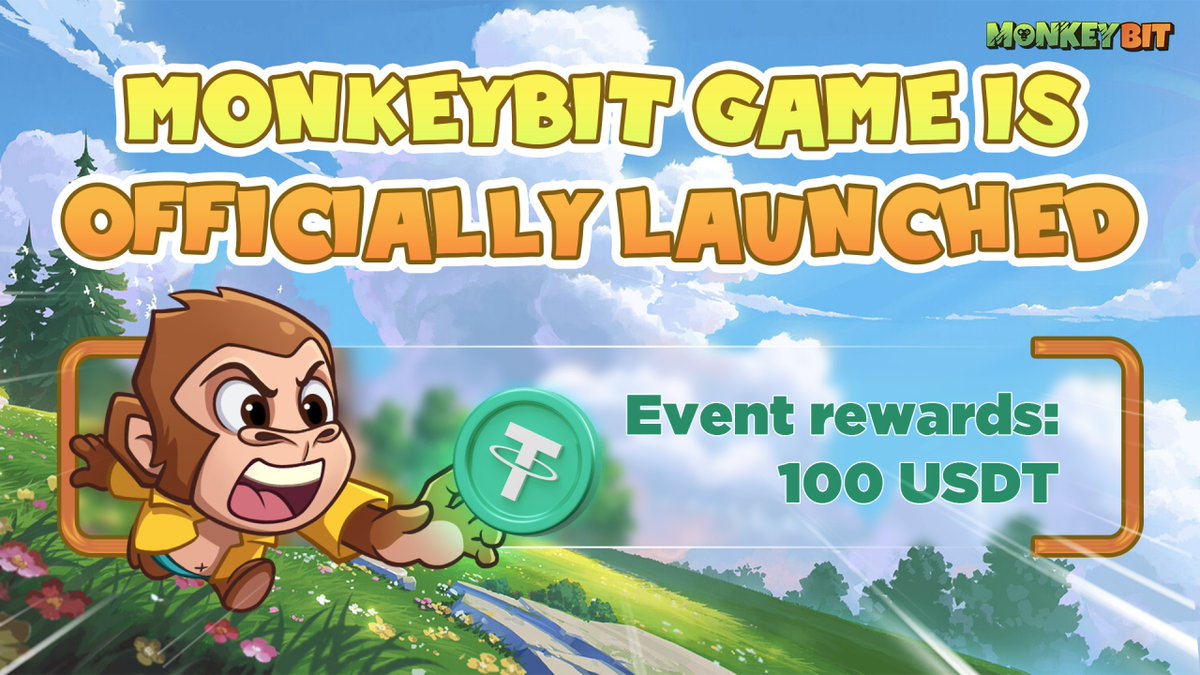 🎉 MonkeyBit Beta Version Officially Launched! 🎉

📅 Event Duration: 7 Days
🏆 Event Rewards: 100 USDT for 20 lucky winners!
How to Participate:
1️⃣ Follow <a href="/Monkeybit_io/">MonkeyBit</a> on Twitter
2️⃣ Like &amp; RT, and <a href="/3/">Blair</a> friends!
3️⃣ Register and start playing: app.monkeybit.io/?invite=jabp31
4️⃣ Drop your