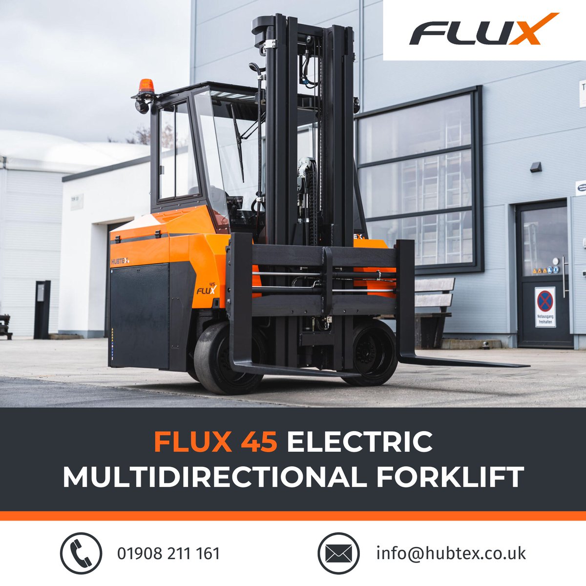 The Ultimate All-In-One Electric Multidirectional Counterbalance Forklift!

The FLUX 45 - Perfect for both indoor and outdoor use, this powerful machine effortlessly handles long and heavy loads up to 4.5 tons.

For more information:

🔗 loom.ly/jjeaHXA

#HUBTEX