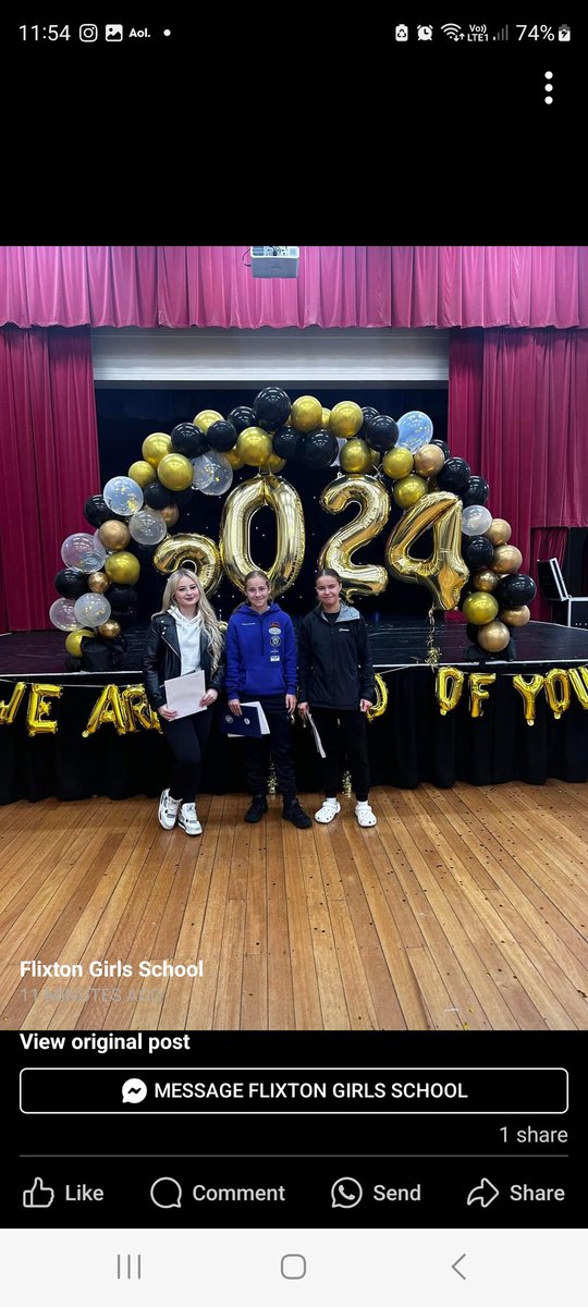 Couldnt be prouder Olivia Turner dont know how you balance everything you do but you put 100% into everything and have absolutely smashed all of your GCSEs! Biggest shock was the A* in Geography 🤣