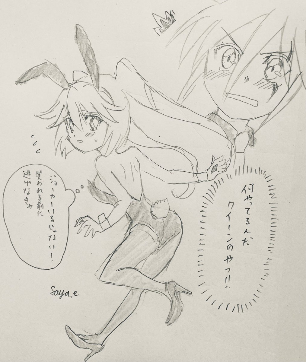 ジョカクイ/🃏♦️
怪盗ジョーカー
「何やってんだクイーン!」
バッと上着を脱いで追いかける
「⁉️ばかばか来ないで‼️バカジョーカー‼️」
顔真っ赤にして逃げる♦️
バニーの日(遅刻)
#ジョカクイ 