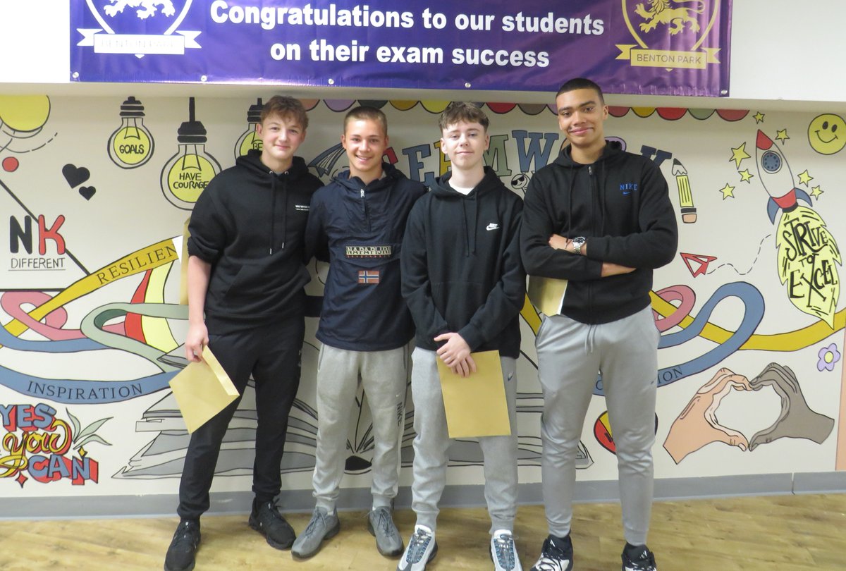 BentonParkSch's tweet photo. Congratulations to our brilliant Year 11 students on GCSE Results Day! It has been fantastic to see so many of you today with happy faces. Well done to you all, we are so proud 🤩 👏 https://t.co/I7yYpSgLa5