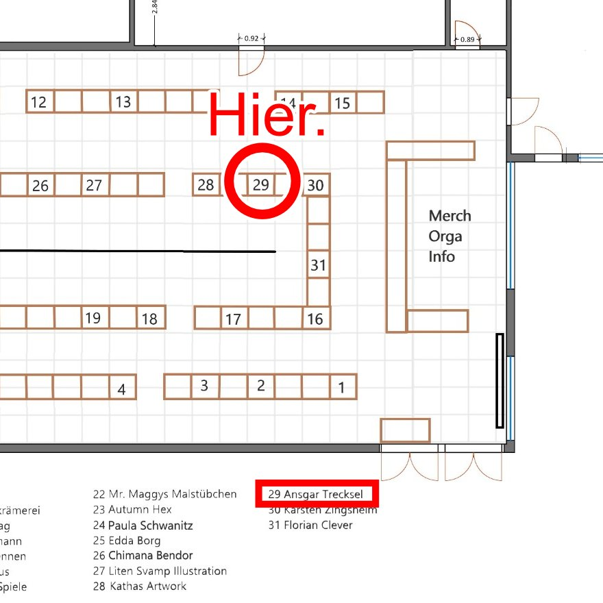 ansgar_trecksel's tweet photo. Morgen ab 18:00 Uhr startet offiziell die Niederrhein-Con.
Schaut gerne an meinem Stand vorbei für Artworks, geile Sticker &amp; RPG Utensilien, wie Würfel &amp; Charakterbögen.
#nrc #niederrhein #niederrheincon #Convention https://t.co/bCfFkPxf2t