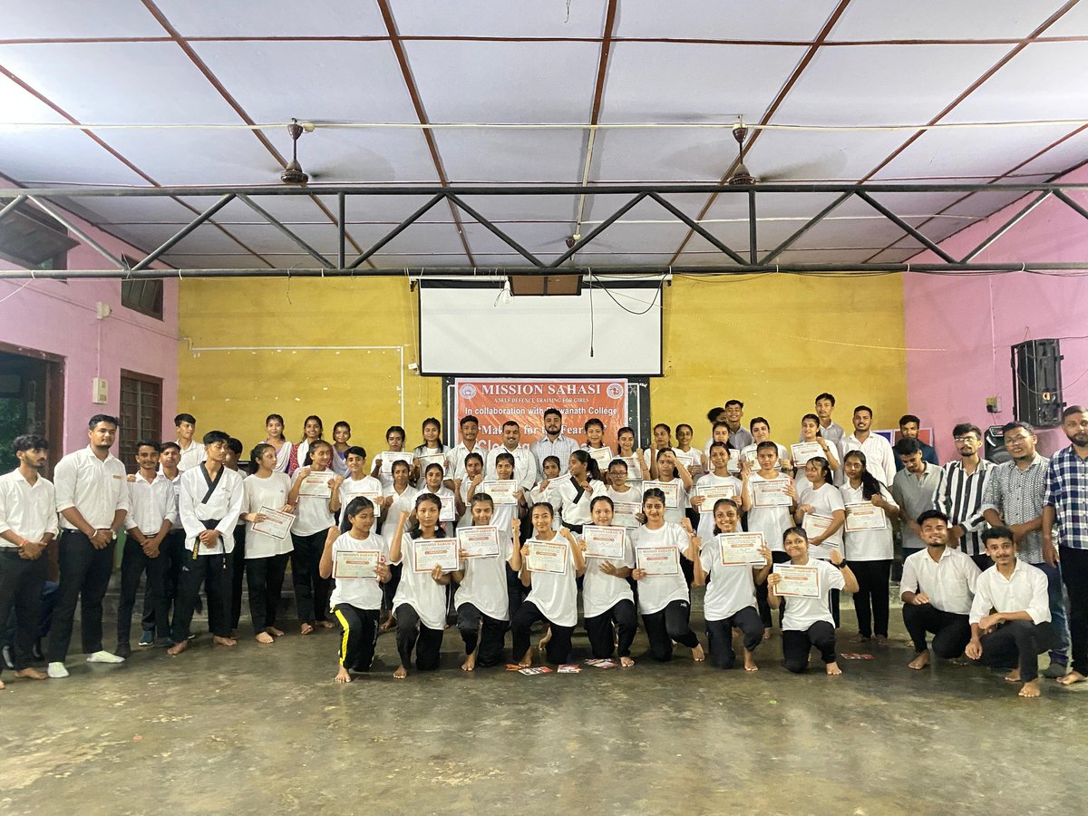 #MissionSAHASI, in collaboration with Biswanath College, organised a 10-day self-defence training camp celebrating resilience and empowerment.