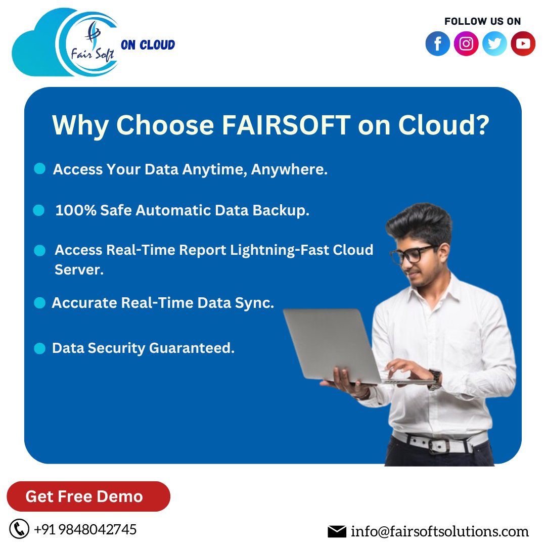 fairsoftPvtLtd's tweet photo. Why Choose FAIRSOFT on Cloud?
.
.
For More Details, πππ₯π₯ ππ 98480 42745
info@fairsoftsolutions.com
#accountingsoftware #GreatFeatures #easytouse #safensecure #excellentsupport #textilemanagementsoftware #Texman #petrolbunksoftware #Petroman #FertilizerManagementSoftware https://t.co/2OHJjTtBFR