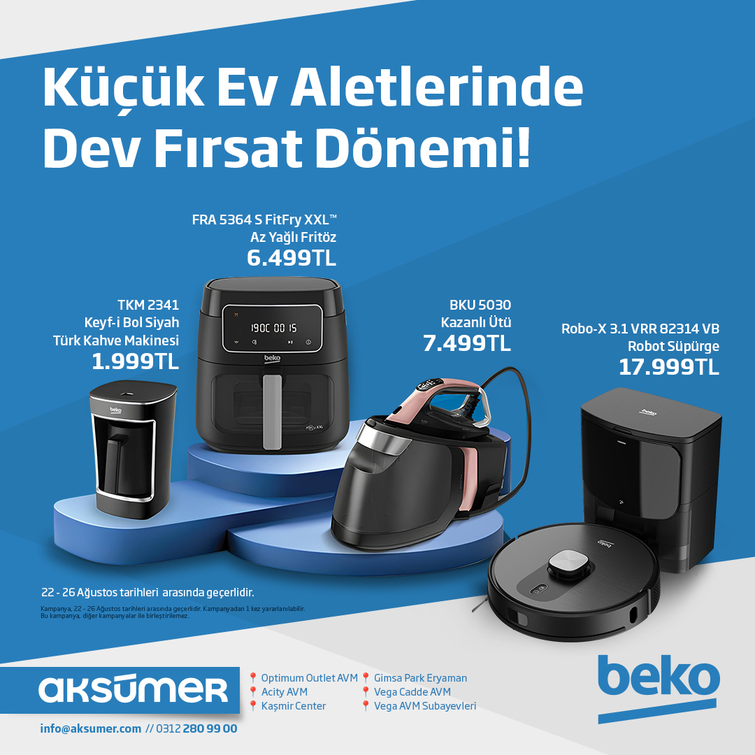aksumerbeko's tweet photo. Kendi küçük aklı büyük elektronik ev aletlerinde kaçırılmayacak fırsat!

Mağazalarımız 👇
📍 Optimum Outlet AVM
📍 Acity AVM
📍 Kaşmir Center
📍 Gimsa Park Eryaman
📍 Vega Cadde AVM
📍 Vega AVM Subayevleri

İletişim 👇
📞 0 312 280 99 00

#beko #aksümerbeko #küçükevaletleri https://t.co/crUsEwectx