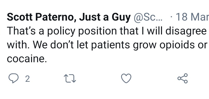 PaFacts's tweet photo. @ScottPaterno I'll never forget when Scott Paterno did this so that Jushi could extrqxt more money from sick patients in Pennsylvania.

One of the most despicable acts imaginable. 

He will block and not respond because he has absolutely no defense https://t.co/J62Kxg2WBR