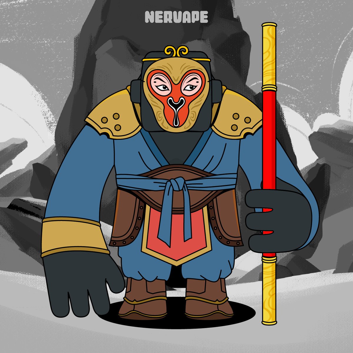 🐵✨ Hey Nervape Fam! Just like the Monkey King, Sun Wukong, in his Journey to the West, our Nervapes in their adventure to the Third Continent face immense challenges with courage, make new interesting friends, and grow stronger in the process (nervape.com/story). 💪🏼