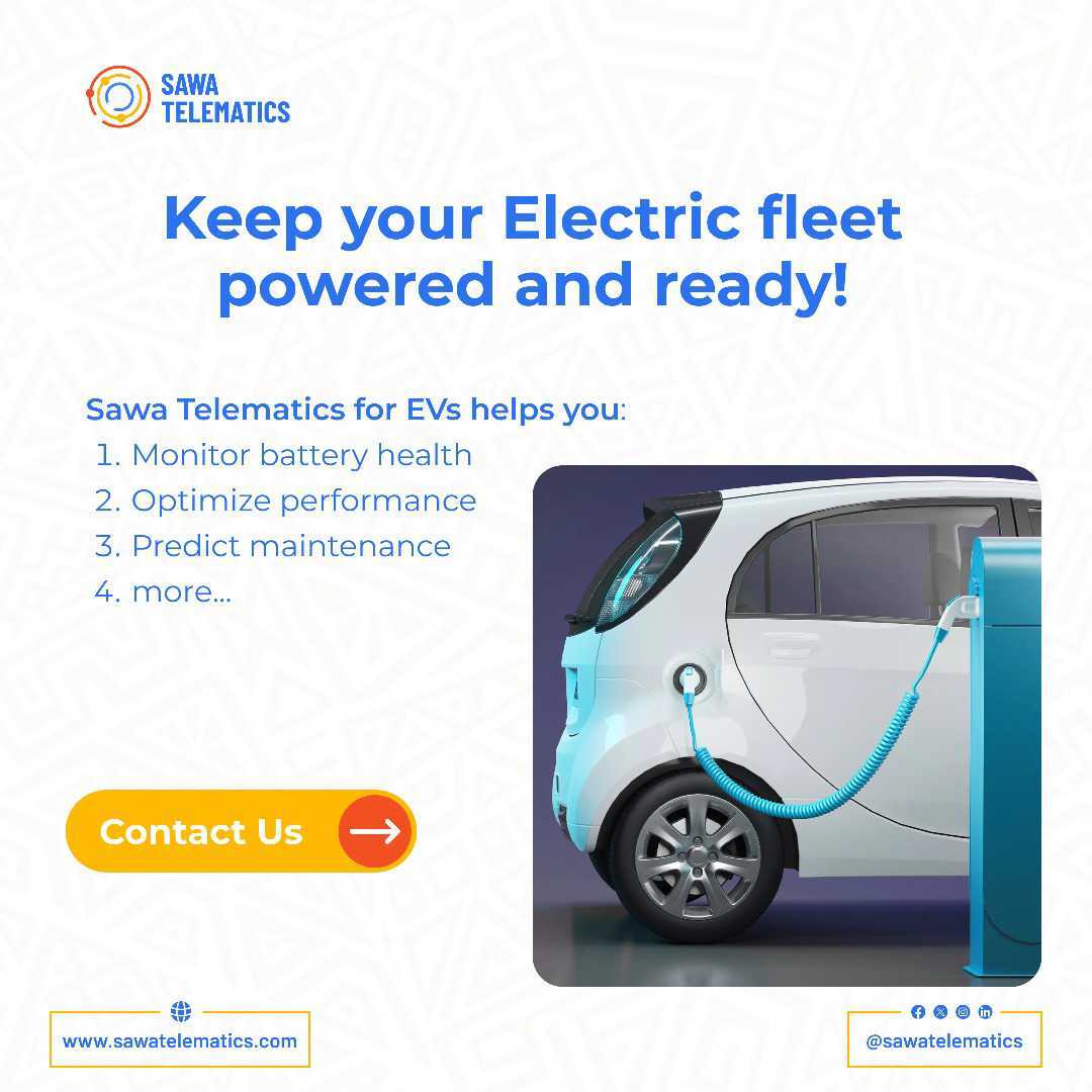 With Sawa Telematics Fleet Management services ensure an EV fleet that’s always charged, well cared for, and ready to keep you moving!

#ElectricVehicle #FleetManagement #RwOT