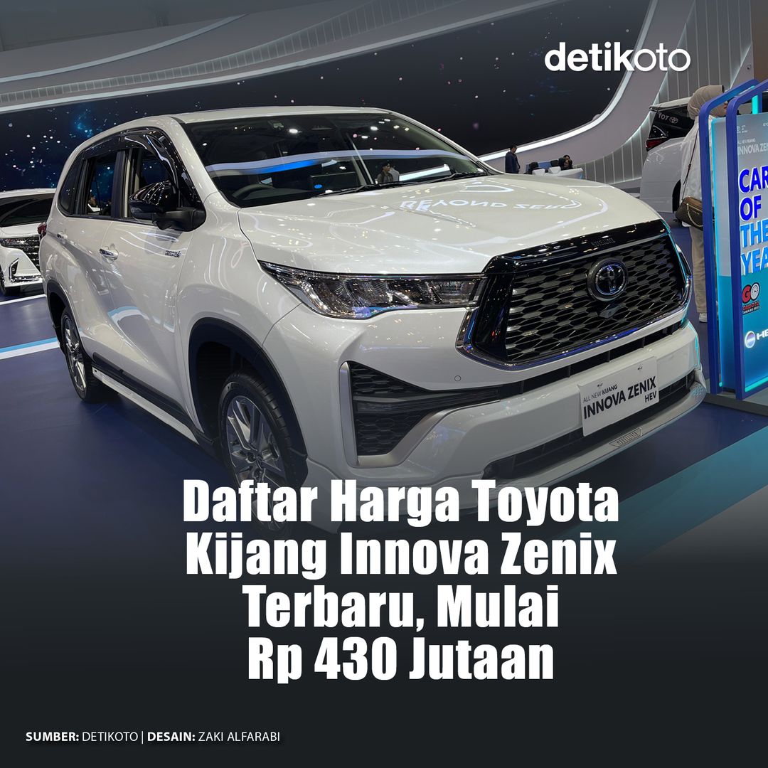detikoto's tweet photo. Toyota Kijang Innova Zenix paling murah dijual mulai Rp 430,4 juta. Berikut ini daftar harga Toyota Kijang Innova Zenix di Indonesia! 🚗
#detikoto #innova #innovazenix #toyota https://t.co/jbSdRDrIK0