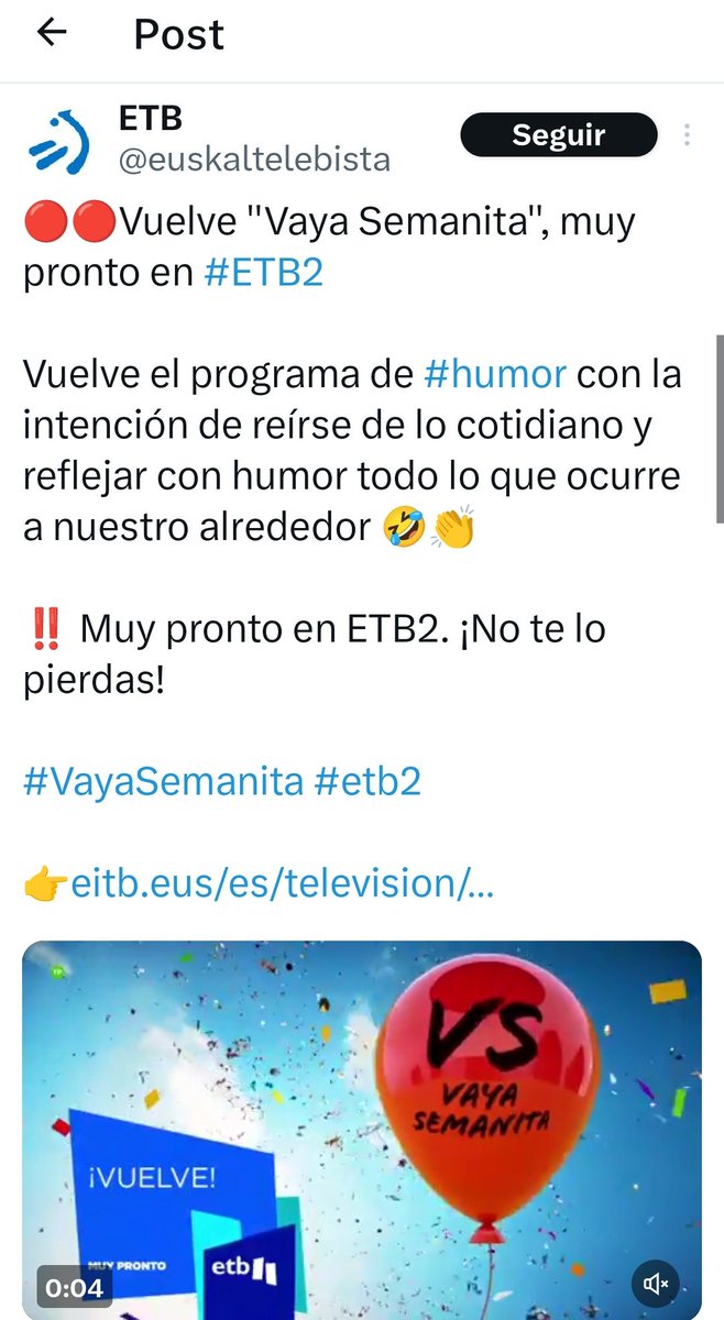 <a href="/euskaltelebista/">ETB</a>-k errepika lezake Wazemank baina Vaya Semanita aukeratu du. Aktore eta gidoilari euskaldun bikainak dauzkagu baina ETBk nahiago du umorea gazteleraz egin ezen ez euskaraz. 
Izan ere, ETBk badaki umorea gauza serioa dela. Eta badakizue... gauza serioak en erderaz