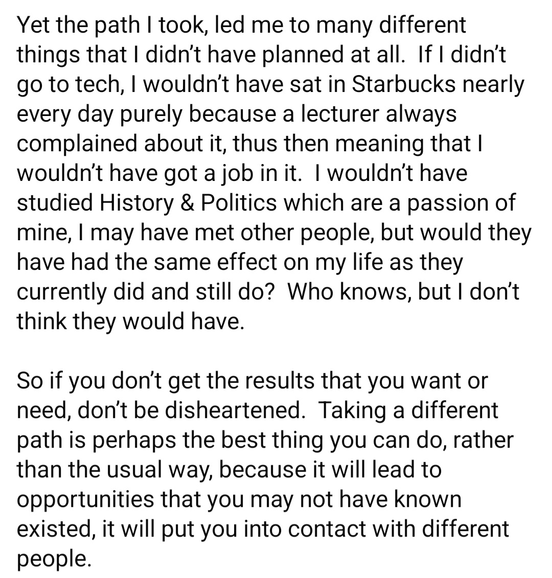 Someone messaged me on Facebook to say that my post has helped them maybe it will help others