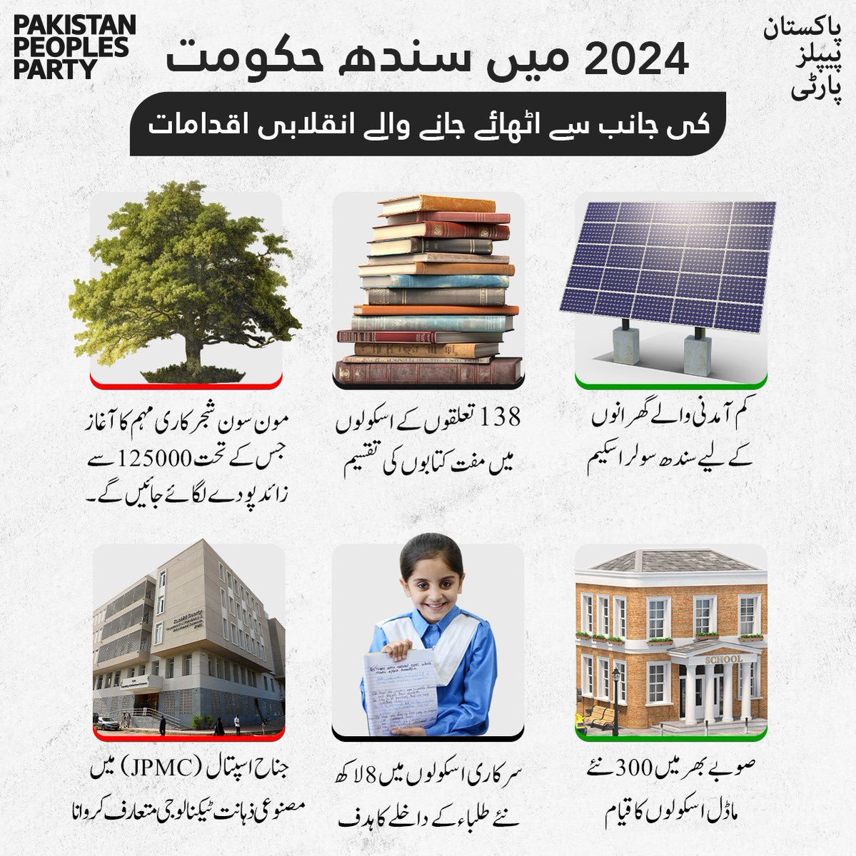 PPP (@mediacellppp) on Twitter photo عوام کی خدمت میں شب و روز کوشاں سندھ کی عوامی حکومت کے سال 2024 کے دوران کیئے جانے والے انقلابی اقدام، جس کے تحت صوبے بھر کے عوام کو فائدہ پہنچ رہا ہے۔
<a href="/BBhuttoZardari/">Bilawal Bhutto Zardari</a> عوام کی خدمت میں شب و روز کوشاں سندھ کی عوامی حکومت کے سال 2024 کے دوران کیئے جانے والے انقلابی اقدام، جس کے تحت صوبے بھر کے عوام کو فائدہ پہنچ رہا ہے۔
<a href="/BBhuttoZardari/">Bilawal Bhutto Zardari</a>