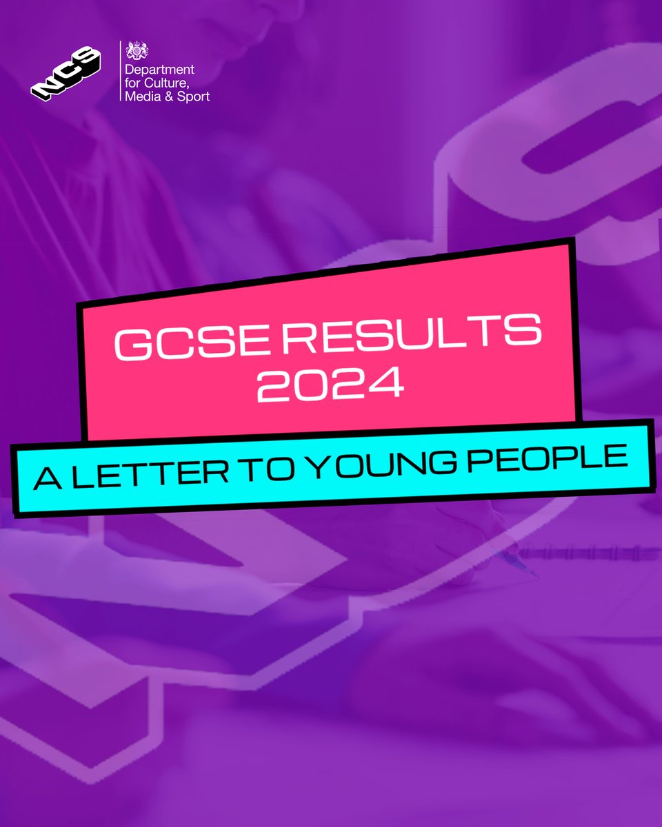 Department for Culture, Media and Sport (@dcms) on Twitter photo "Remember that there are many paths to success."
Youth Minister <a href="/Steph_Peacock/">Stephanie Peacock MP</a> congratulates all young people receiving their #GCSEresults today and wishes them every success in the future
READ her joint letter with @NCS Chair Harris Bokhari ⬇️
wearencs.com/sites/default/… "Remember that there are many paths to success."
Youth Minister <a href="/Steph_Peacock/">Stephanie Peacock MP</a> congratulates all young people receiving their #GCSEresults today and wishes them every success in the future
READ her joint letter with @NCS Chair Harris Bokhari ⬇️
wearencs.com/sites/default/…