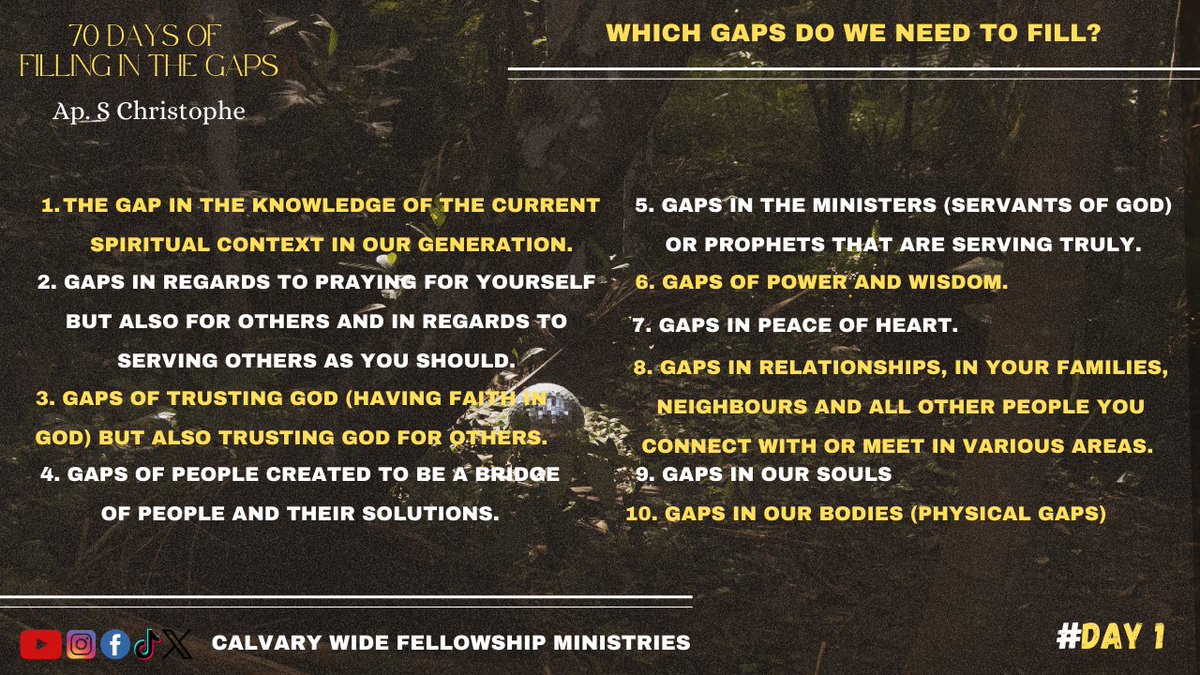 Calvary_wfm's tweet photo. Here’s a recap of Day 1 of our 70 Days of Prayer with the theme: "Filling in the Gaps."/iminsi 70 yo gusenga tuziba ibyuho. To catch up, you can follow along with this link: https://t.co/0GDWpMbaZB
Don’t miss today’s session—join us! https://t.co/rpomGOzPgI