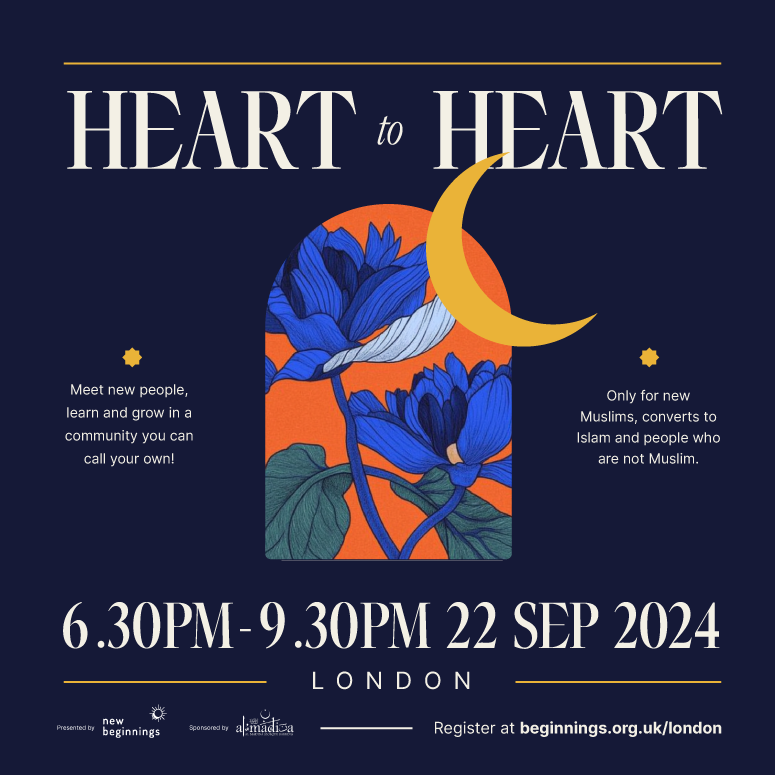 BeginningsUK's tweet photo. Join us for exciting regular New Beginnings socials in the vibrant heart of London!

Open to converts, new Muslims, and people who are not Muslim only. Spaces are limited so book early to avoid disappointment!

Register at https://t.co/LXvVORjgn6

#converts #convertstoIslam https://t.co/TIrDaI624O