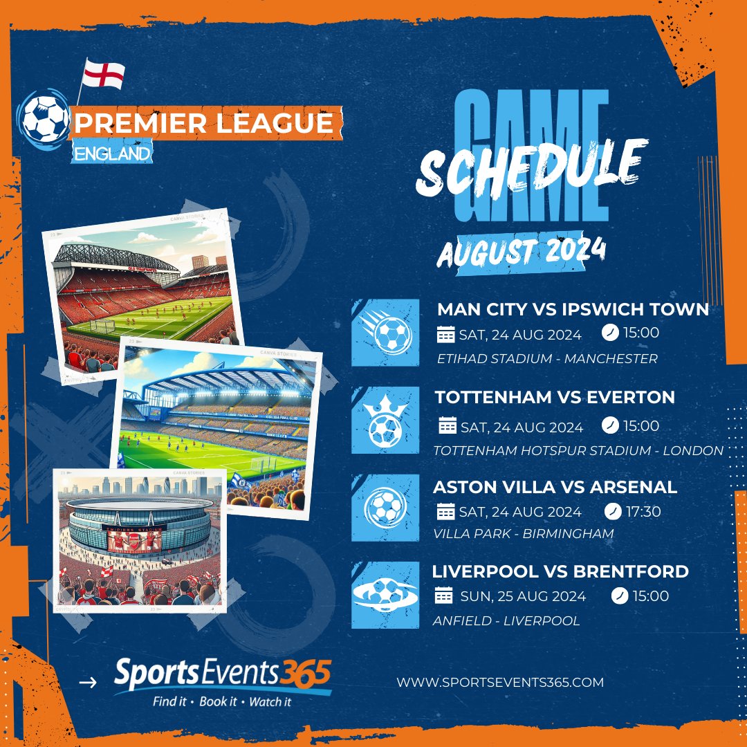 SportsEvents365's tweet photo. ⚽Prepare yourself for an exhilarating weekend filled with thrilling events from Europe’s top leagues!🎟️
🏴󠁧󠁢󠁥󠁮󠁧󠁿https://t.co/LYDgvGgwuf
🇪🇸https://t.co/3833RzGfhw
🇮🇹https://t.co/gJiOABIlQV
🇩🇪https://t.co/gJiOABIlQV
🇫🇷https://t.co/cfDmkCAj33 https://t.co/4d2bm1zJ7n