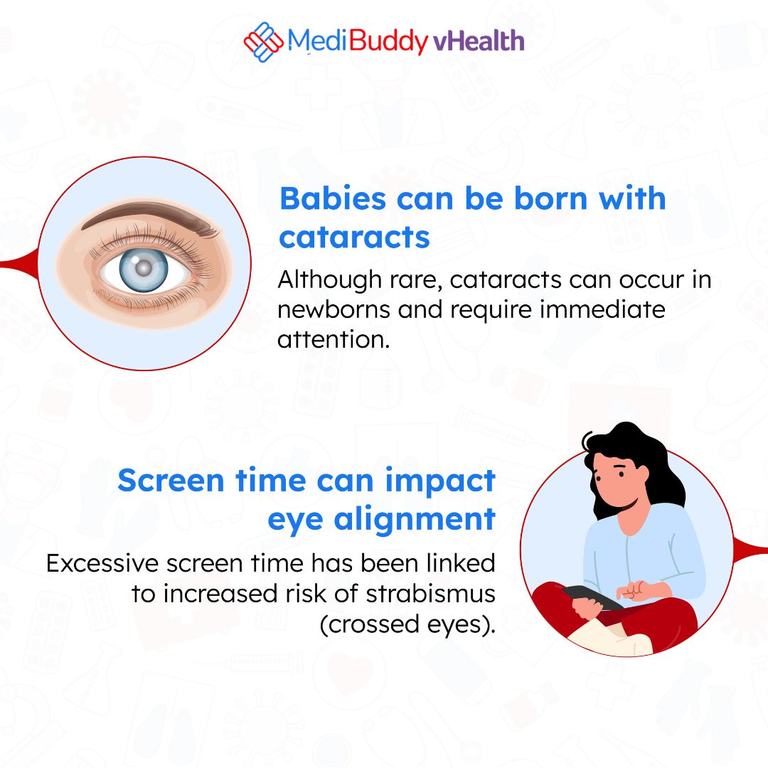 Exploring the world shouldn't be a task for children, let's make sure they have it easier. Early detection and treatment are crucial for optimal vision development, especially for children. If you notice any changes or issues with  your child's vision, consult a Paediatrician.