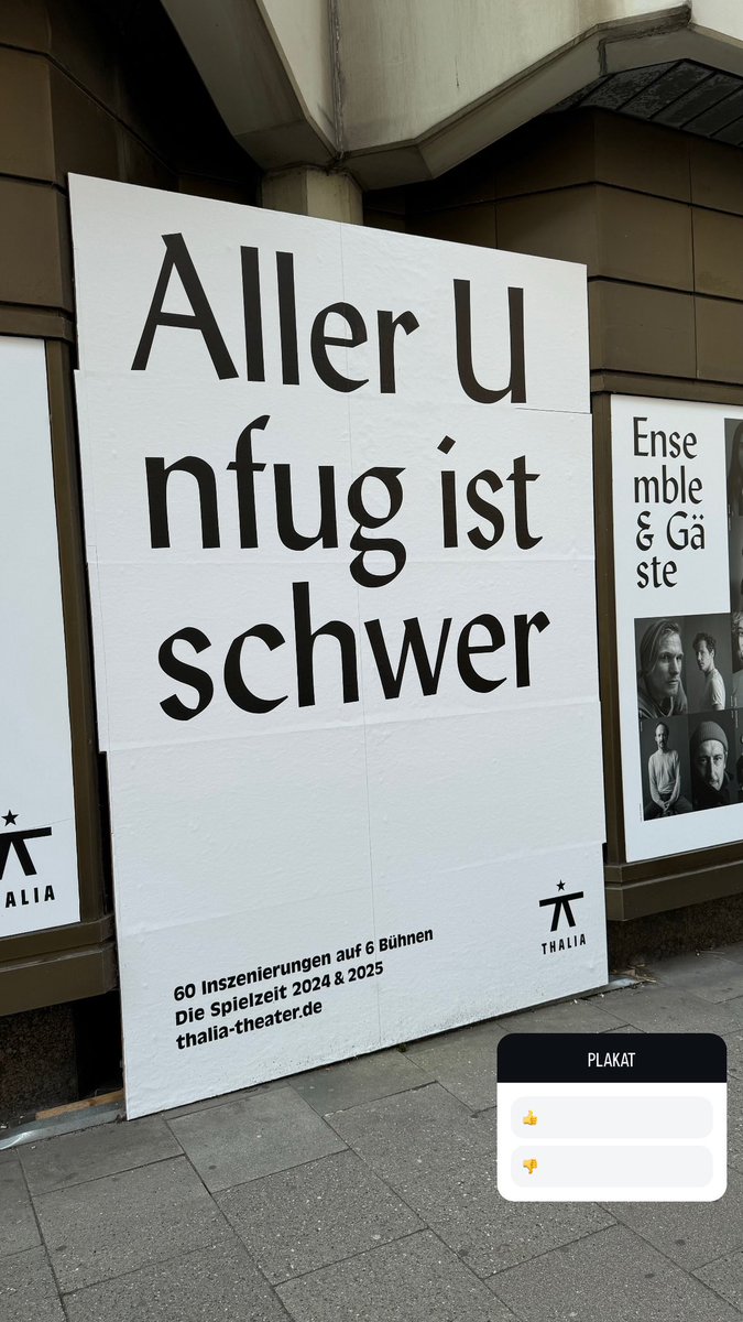 Thalia Theather Plakat: 👍👍👍 #marketing #werbeagentur #design