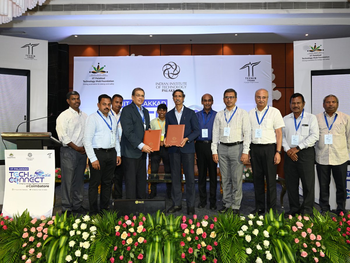 PalakkadIIT's tweet image. IIT Palakkad along with its Sec-8 companies, IPTIF and TECHIN, hosted&quot;IIT Palakkad Tech Connect @ Coimbatore&quot;, a first ever Industry connect event at The Residency Tower, Coimbatore. 
#iitpkd #techconnect #research #IPTIF #TECHIN #atmanirbharbharat #vision2047