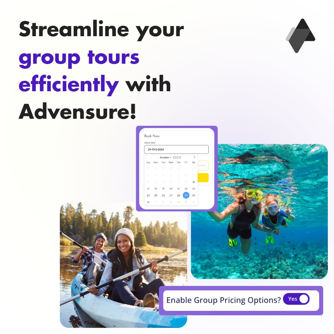 Tired of juggling multiple bookings and manual calculations? Advensure's intuitive booking software streamlines the process.

📲Book for a Demo with 30-Free Trial | 0% Commission on all bookings | No Credit Card Required

#Advensure #CulturalTourism