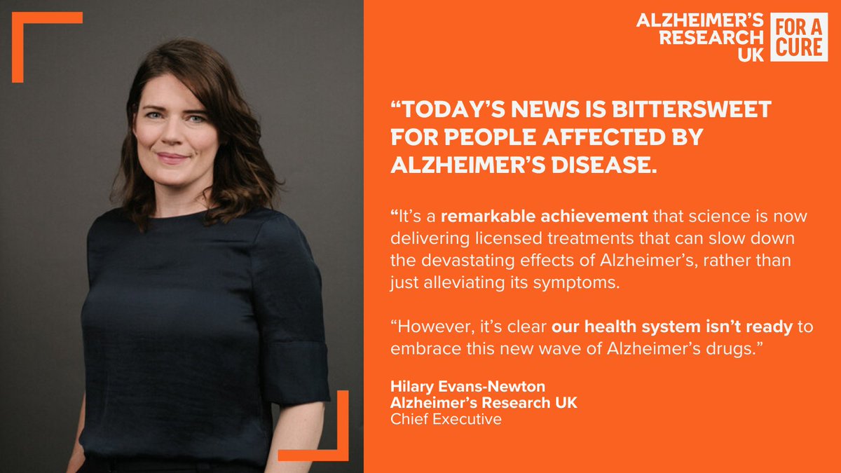 JenAlzuk's tweet photo. Disappointing that the new Alzheimer’s drug #lecanemab will not be available on the NHS. But we believe in dementia research and we know it will change lives. This is just the beginning. #ForACure https://t.co/jyivnEw7FV