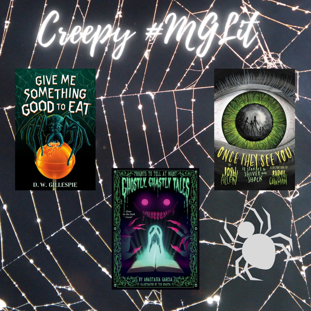 It's never too early for creepy #MGLit books like <a href="/dw_gillespie/">D.W. Gillespie</a> <a href="/DelacortePress/">Delacorte Press</a> GIVE ME SOMETHING GOOD TO EAT <a href="/AGarcia_Writes/">Anastasia Garcia 🦇</a> @GibbsSmithBooks GHOSTLY, GHASTLY TALES and <a href="/JustJoshAllen/">Josh Allen</a> <a href="/HolidayHouseBks/">Holiday House Publishing, Inc.</a> ONCE THEY SEE YOU! tinyurl.com/hm8x4bd7