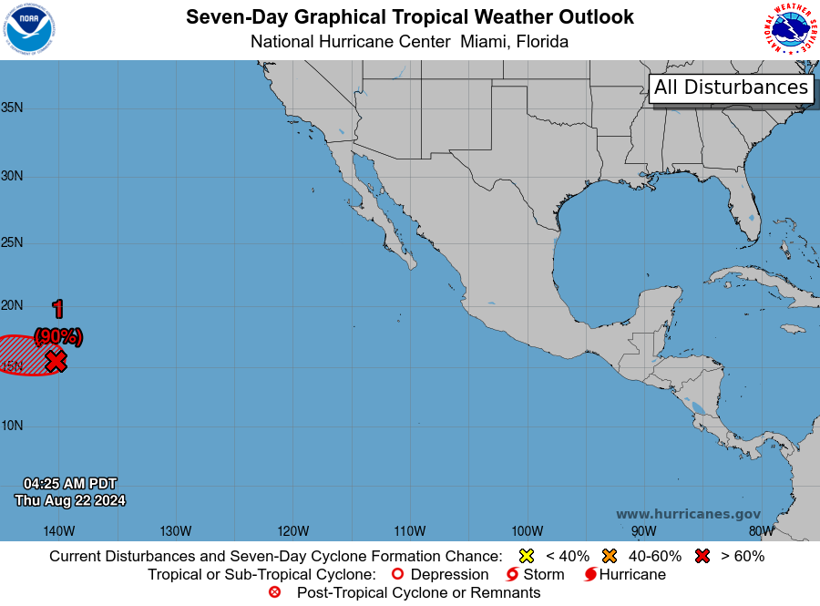 LimWeather's tweet photo. D83 CPAC/D100 EPAC #HurricaneSeason2024 8am EDT
#Invest91E now #Invest90C, has 90% chance to become a TC in 2/7 days
#Hawaii interests should watch this closely
Next name:#Hone
#Tropicswx #wxtwitter #HurricaneSeason #90C #CP90 #HIwx #EP91 #91E #Tropicalstormhone #HurricaneHone https://t.co/6vkqWnUzUh