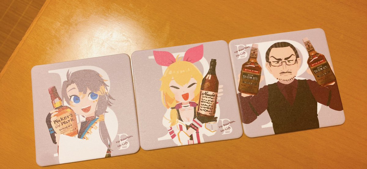 XIIXth_shovel's tweet photo. 【ちょっと前の納品報告】

大森たべるさんのお酒のイベントで配布されたコースターのイラストを担当させていただきました！！

マキシマのイラストってこういった印刷物になると、一層かわいいですよねぇ

#大森描ける
#いいなきゅーと https://t.co/lucUj35vj6