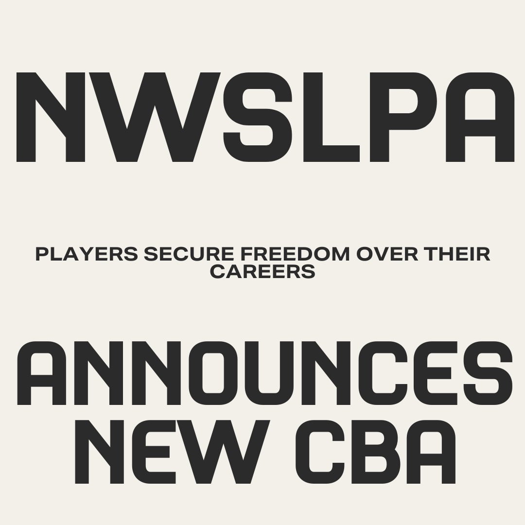 nwsl_players's tweet image. Some said a CBA like this would never happen. #WeSaidNow. The Players just secured freedom over their careers and made history as the first American major pro sport to eliminate the draft.
Player freedom secured. Read more about our new CBA via link in bio. #wesaidnow