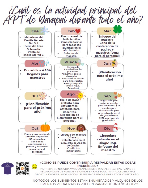 Our APT plays a key role in our student's success.  Please take a peek at all they do to help our students reach their goals!  Reach out to <nikki.nice.2018@gmail.com> our APT president to find out more about how you can help!