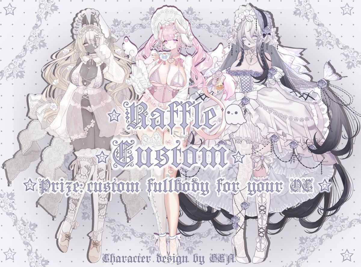 *:･ﾟ✧✿Custom Raffle ✿*:･ﾟ✧  

need to do this:    

✿Retweet this post
✿Like and subscribe 
✿Comment this post  

Prize:  custom fullbody for your OC  
The winner will be determined by Twitter Picker 
end  September 1, 2024  ♡
#raffle #artraffle #ENVtuber #OC #art