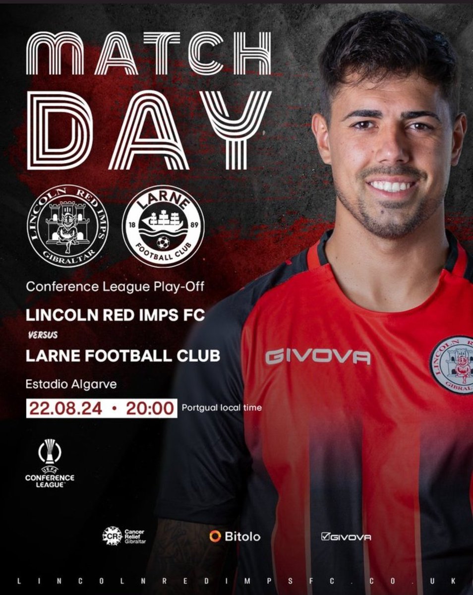 Lincoln Red Imps ES (@lincolnri_es) on Twitter photo 🔴⚫ DÍA DE PARTIDO 🔴⚫
🏆 UEFA Conference League (PO - Ida)
🆚 <a href="/larnefc/">Larne Football Club</a>
🏟️ Estadio Algarve (Faro 🇵🇹)
⌚ 21:00 CEST
¡HOY ES EL DÍA! ¡ A POR TODAS, LINCOLN 👹👹👹! 🔴⚫ DÍA DE PARTIDO 🔴⚫
🏆 UEFA Conference League (PO - Ida)
🆚 <a href="/larnefc/">Larne Football Club</a>
🏟️ Estadio Algarve (Faro 🇵🇹)
⌚ 21:00 CEST
¡HOY ES EL DÍA! ¡ A POR TODAS, LINCOLN 👹👹👹!