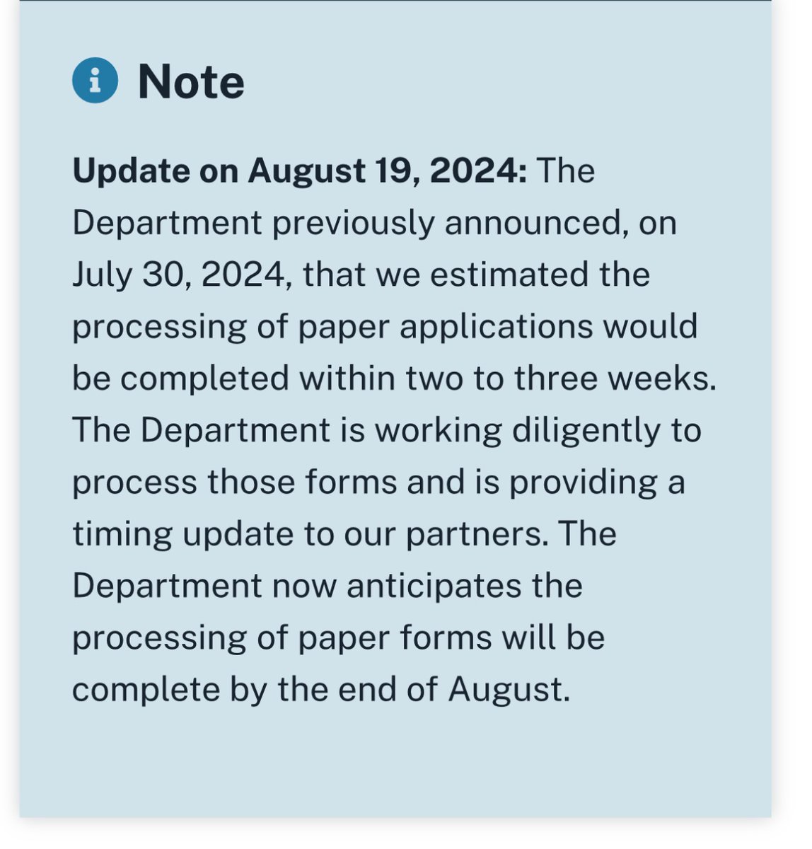 dan_zibel's tweet photo. On one hand, what’s two more weeks? On the other hand, processing certain FAFSAs for this coming academic year by the end of August?!?! Students and schools deserve better from @usedgov https://t.co/q3z5FR3h3H