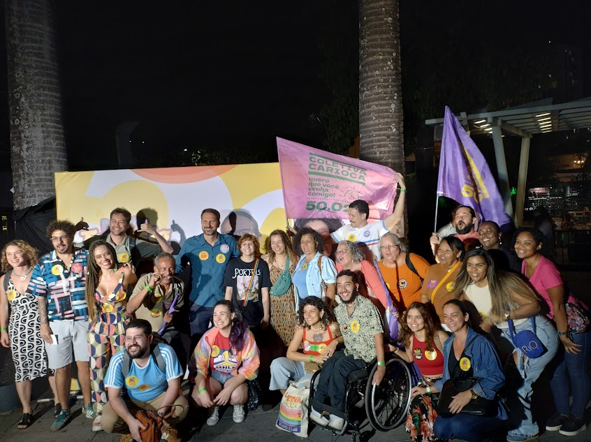 MargareteTrind6's tweet photo. Anteontem foi o lançamento ofical da candidatura do nosso professor @MottaTarcisio e também da @coletivacarioca Festa linda no @circo_voador https://t.co/3x4XMXdmtK
