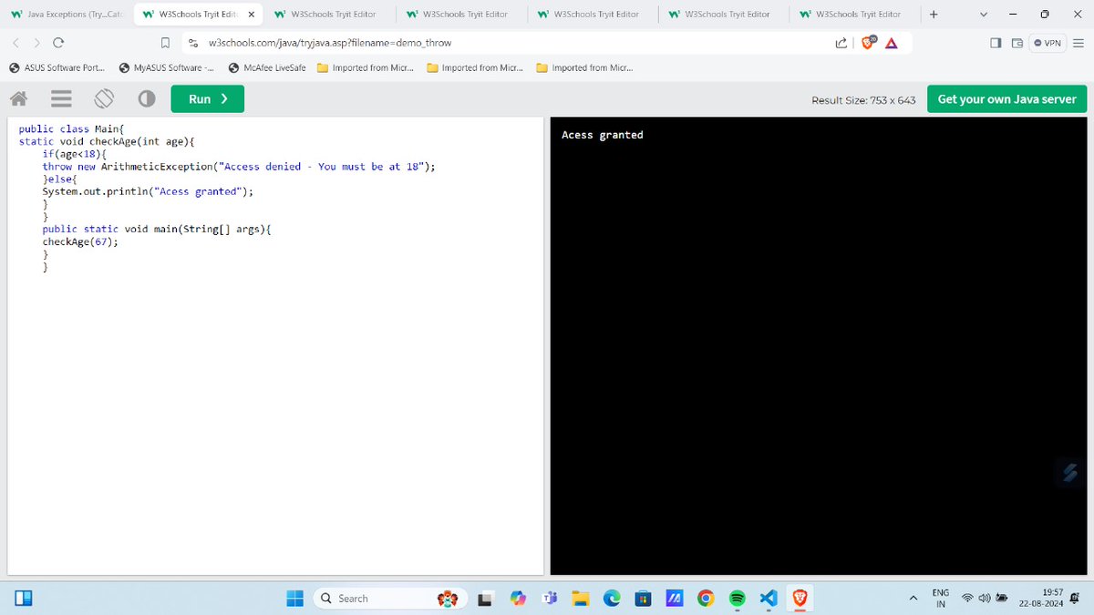Dsagar110125's tweet image. Day-14 of 25 days #javalearning
🎯 Wrapper classes in java
• Integer •Boolean • Character
• Double • Byte etc....
🎯 Exception and errors in java
• try •catch •final •throw