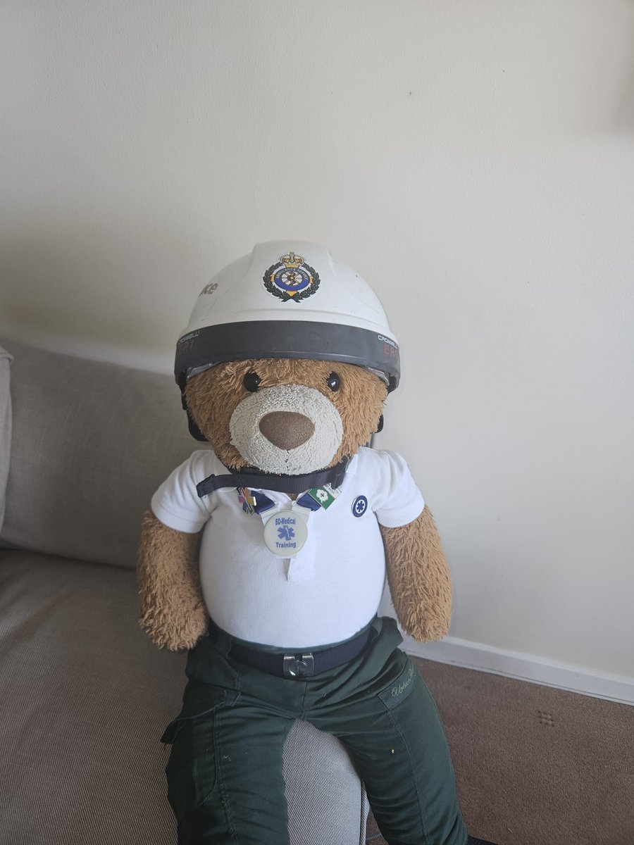 BDMed_Bear's tweet photo. Guys, I got my very own ambulance helmet &amp; it was really cool but guess what, we used our cricut to make it even more awesome... what do you think? I love it! *happy ears* #bearswithjobs #ambulance #grateful #personalised #socialmediahandles #Influencer #mentalhealth #staroflife https://t.co/vmRDxtNtfp
