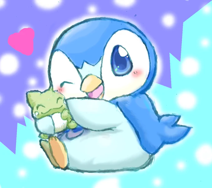 さてリハビリに色付きでしあげたぞポケモンラクガキ!そういえば描いたことなかったの! ポッチャマ!新しいマウスの試運転も兼ねてねw 