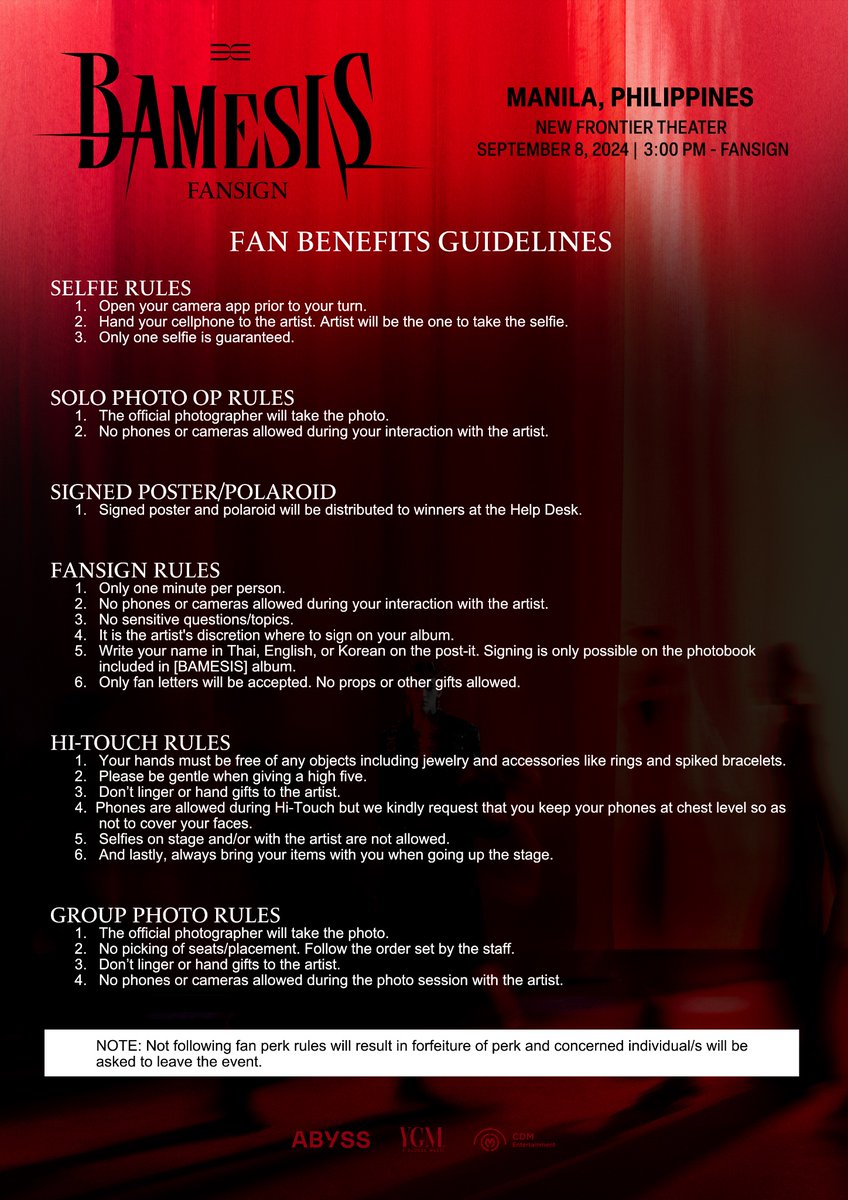 cdmentph's tweet photo. BamBam 3rd Mini Album 『𝐁𝐀𝐌𝐄𝐒𝐈𝐒』Fansign Event in Manila

Updated mechanics are here! Please review all posters.
 
📅 September 8, 2024 (Sun), 3 PM
📍 New Frontier Theater
Purchasing website:
🔗 https://t.co/lnG9ycPWf6 
Sales Period: August 23, 6pm to September 3, 6pm (GMT+8)

#BamBam #뱀뱀 #BAMESIS
#BAMESIS_SHOWCASE_TOUR
#BAMESISFANSIGNINPH
#BAMESISSHOWCASEINMNL