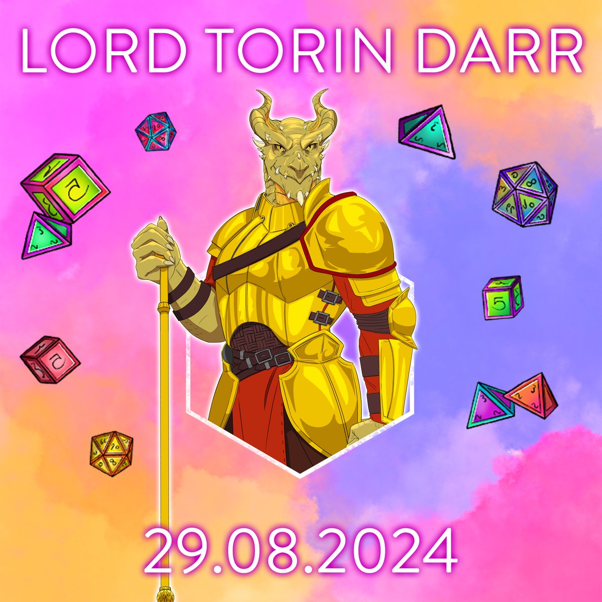 Our next adventurer for our August live show is Torin, the Dragonborn Paladin! 

Join us on on the 29th August for our RTDD x <a href="/BudgensnDragons/">Budgens and Dragons</a> Live Show! Tickets in bio!

Character Art: @hollyhammerart 
Dice Art: <a href="/treandrawsit/">🇵🇸🐸🍄 trina 🍄🐸🇸🇩</a> 

#RollTheDamnDice #LiveDnDComedy #ImprovComedyNight