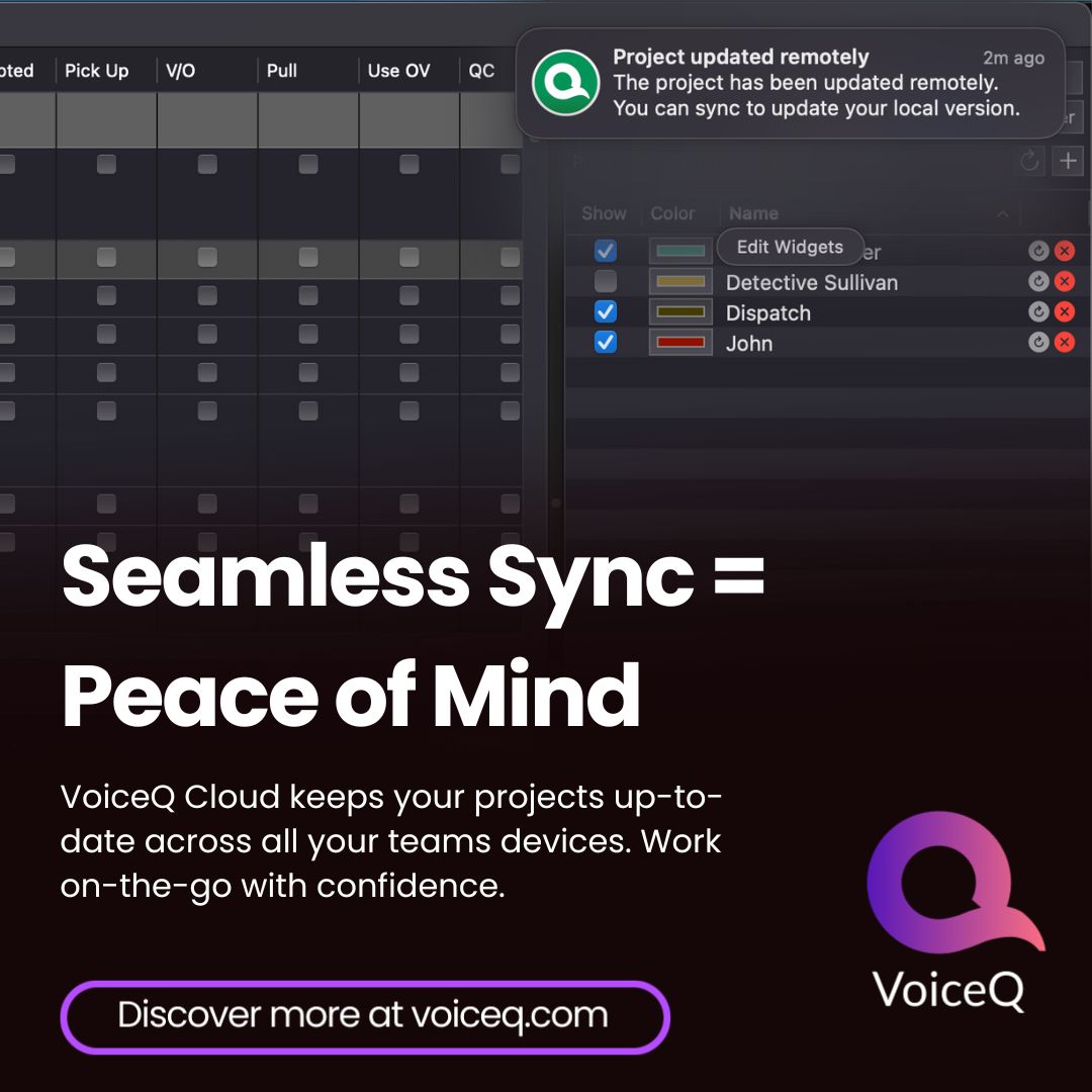 VoiceQpost's tweet image. ☁️ Seamless Sync = Peace of Mind. VoiceQ Cloud ensures your projects are always up-to-date, no matter which device you&apos;re using. Work with confidence, knowing your files are safe and accessible. #VoiceQ #CloudSync #DataSecurity

Trial VoiceQ products FREE today 🙂