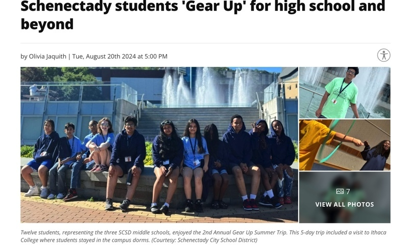 In the News:  Schenectady students 'Gear Up' for high school and beyond - 
cbs6albany.com/community/teem…