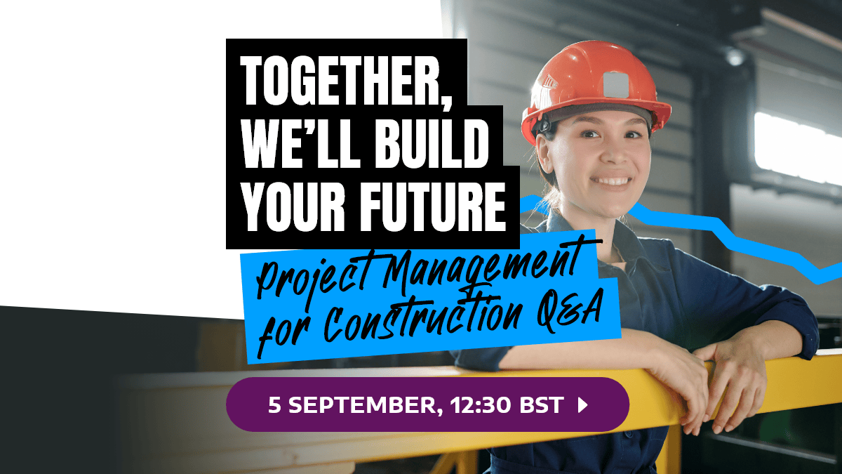 Build your career with an MSc in Project Management for Construction 🔥 Want the blueprint to a successful future? Join us on September 5 to find out 👉 hubs.ly/Q02Ldz0p0