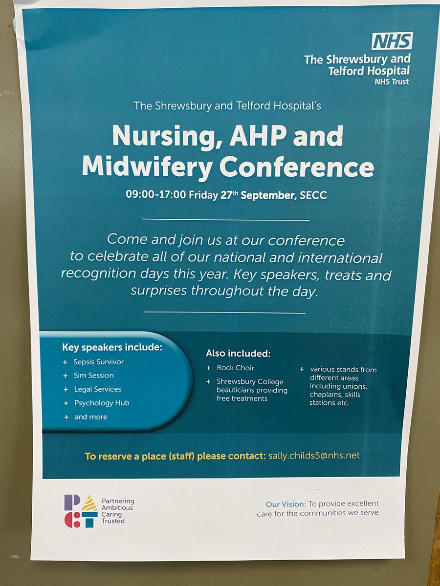 Conference coming up for <a href="/sathNHS/">SaTH</a> staff. Places are filling up so book soon