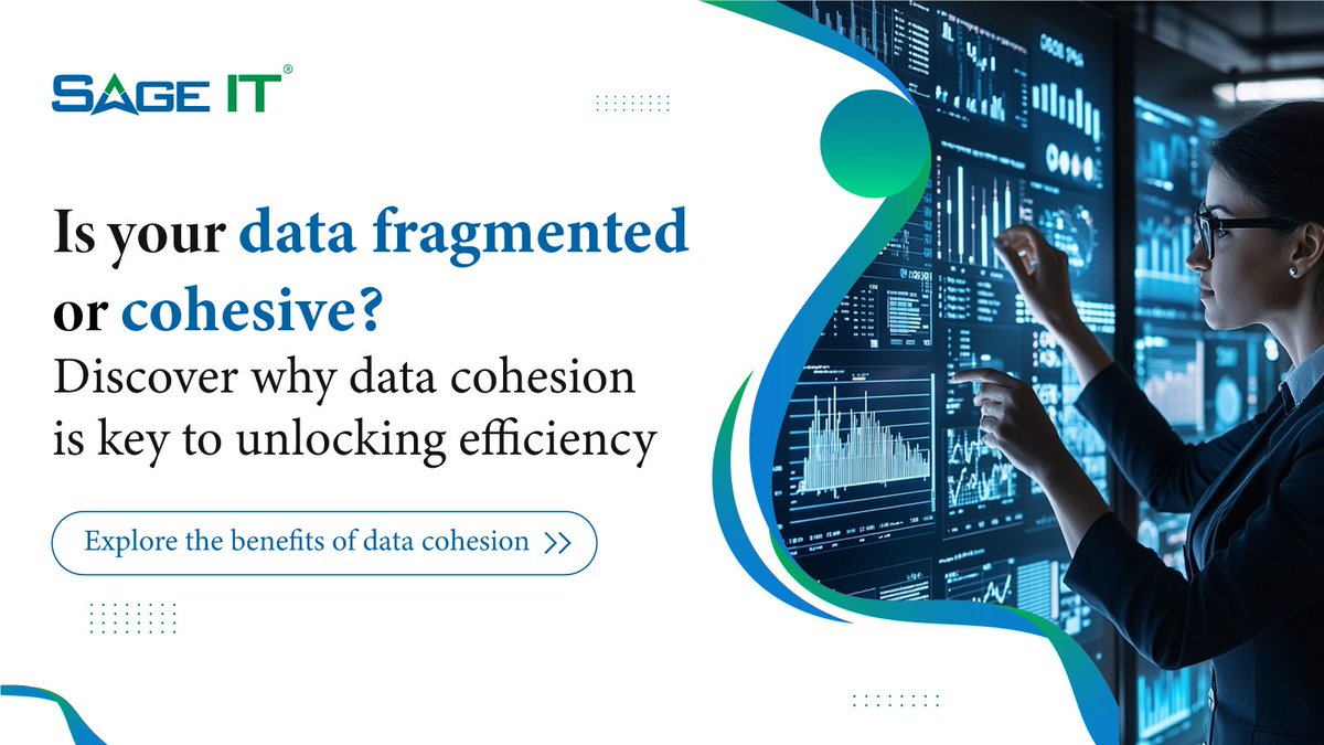 SageITInc's tweet image. Future-proofing your enterprise starts with understanding the impact of #datacohesion. Learn how #datafragmentation affects your organization's performance and discover the benefits of #data cohesion. Explore the path to innovation and efficiency: sageitinc.com/blog/data-frag…
#sageit