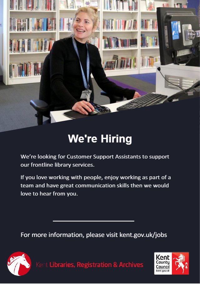 🚨NEW VACANCY ALERT! 🚨 #jobsinkent #kentjobs #customersupport #bettertogether #kcc #nowhiring