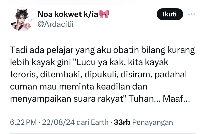 BATALKAN BUKAN TUNDA

#️⃣KawalPutusanMK 
#️⃣TolakPilkadaAkal2an
#️⃣TolakPolitikDinasti
#️⃣PeringatanDarurat
#️⃣IndonesiaEmergencyDemocracy

Nct!