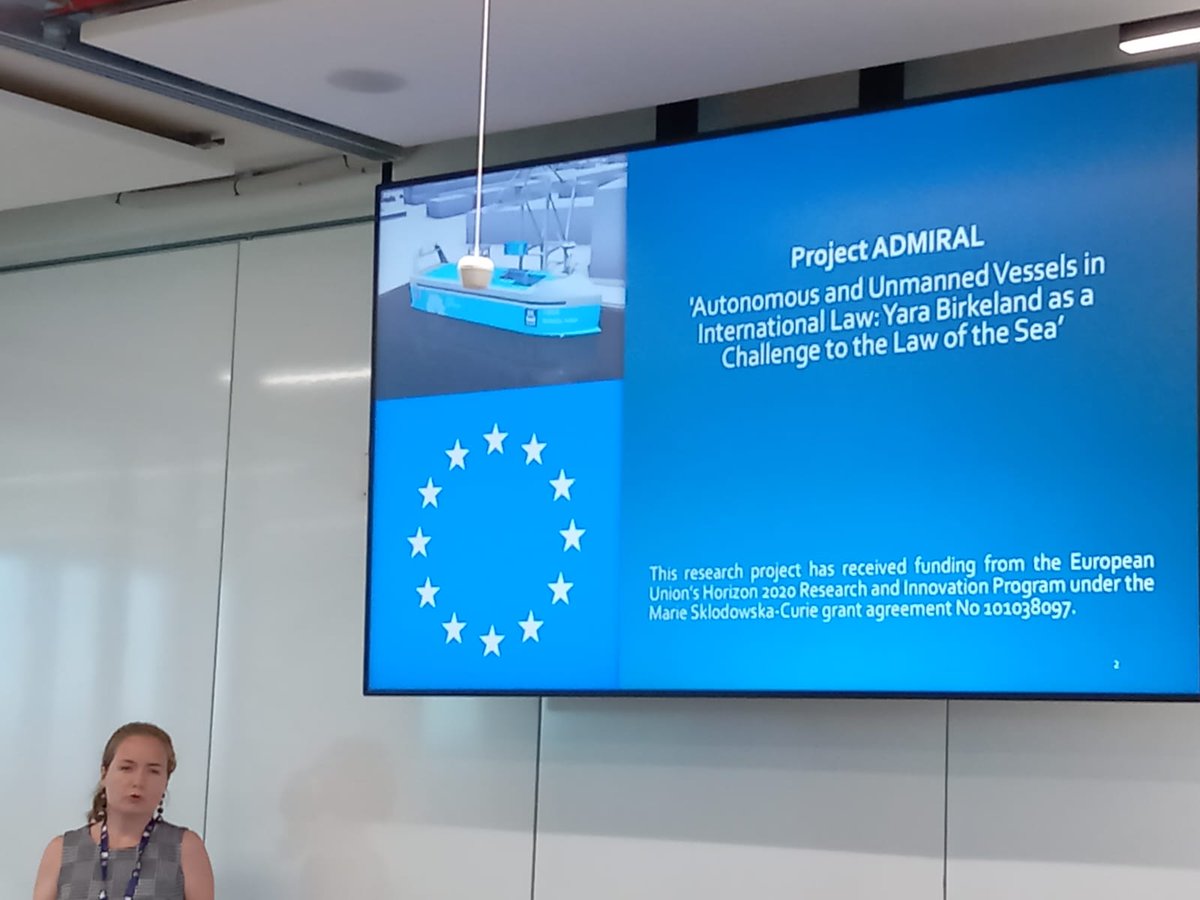 BAStepien's tweet photo. It was a pleasure to present my research on 'Cybersecurity and Autonomous Ships' at the ICON•S 2024 conference in Madrid! Exploring how these innovations challenge public international law offered an exciting opportunity to share insights from my research Project ADMIRAL! https://t.co/mYuyflME0L